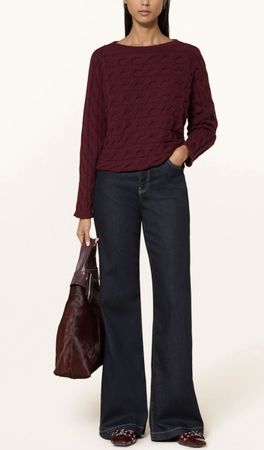 Oui Strickpullover bordeaux Gr 38