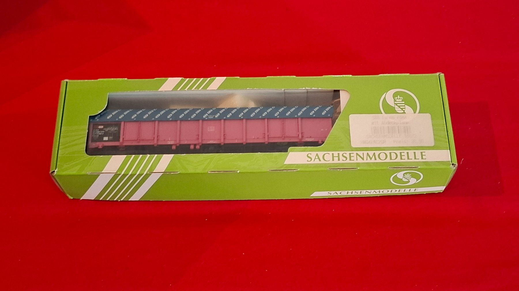 Modelleisenbahnen: Sachsenmodelle : Eanos rosa mit Abdeckplane, DC – Gebraucht aus Märwil von Siebenzipfel 2