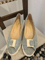 Brunate Damenschuhe Grösse 36 Pumps mit Schnalle blau-weiss