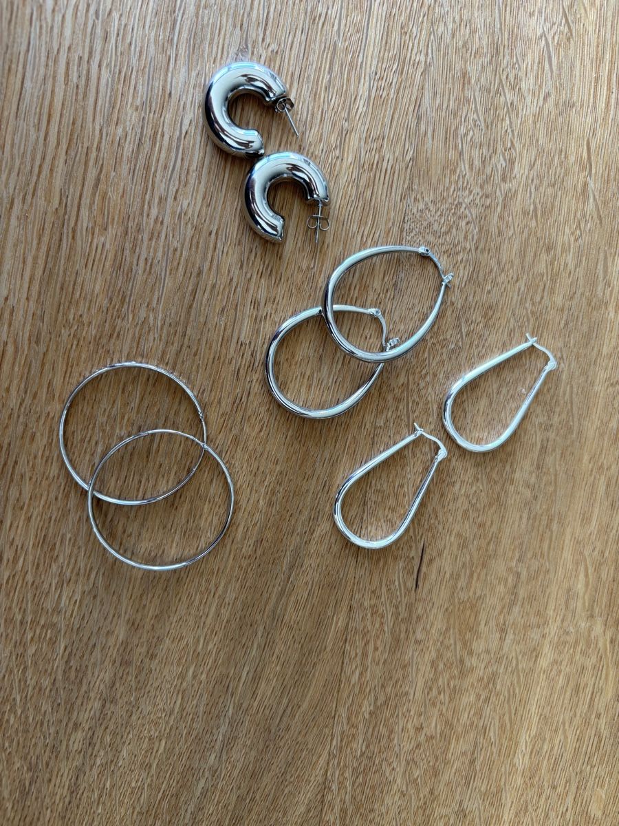Orecchini pendenti & Orecchini a lobo: Silberfarbene Ohrringe Set, verschiedene Designs! – Nuovo (secondo la descrizione) da Teufen AR venduto da Verena1991