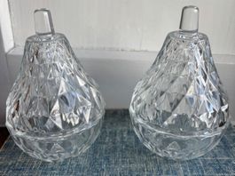 2 Vintage Italian Kristallbonbonieren, Birnen