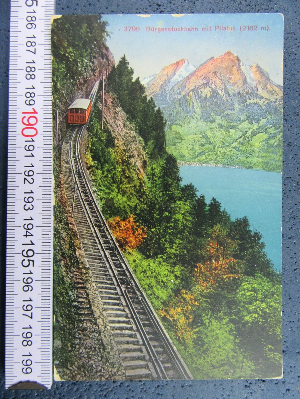 Cartoline postali: BÜRGENSTOCK-BAHN MIT PILATUS BUGS – Usato da Ettingen venduto da Hausi4711