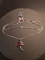 Parure Collier et boucles d'oreilles dormeuses fée Ag925