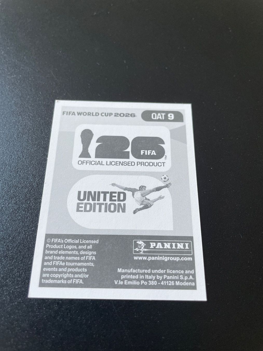 Panini Carte collezionabili: FIFA WM 2026 Sticker QAT 9 – Usato da Fahrwangen venduto da Venez 1