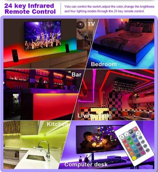 Ghirlande e barre luminose: 3m Bluetooth Bande Ruban Guirlande LED – Nuovo (secondo la descrizione) da Yverdon-les-Bains venduto da rogi80 7