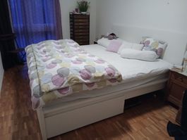 Malm Bett weiss hoch 180×200
