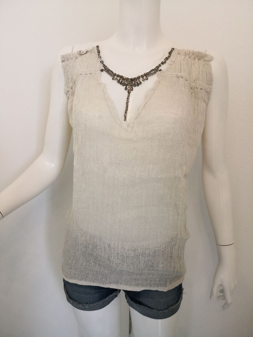 Mango Top: 🤩MANGO SUIT TOP BEIGE MIT STRASS – Nuovo (secondo la descrizione) da Olten venduto da Naja-Twins-Twins 9