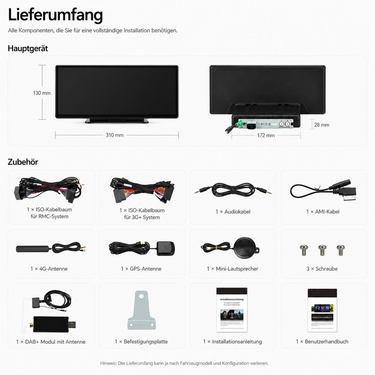 Navigatori: Audi A1 Android Blidschirm Carplay DAB+ Autoradio – Nuovo e nell'imballaggio originale da Chiasso venduto da online.shop 8