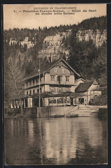 Cartoline postali: Saut du Doubs, Frontiere Franco-Suisse,  – Usato da Berlin venduto da bartko-reher