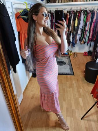 Sommerkleid gestreift Gr. M - luftig leicht für heisse Tage