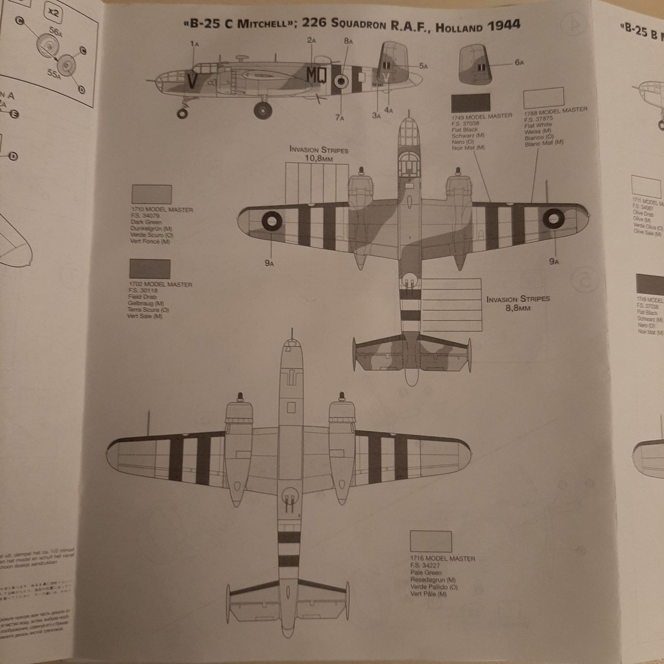 Italeri Kit di modellismo & Modellini statici: 2502 ... N.A. B-25 B/C Mitchell ... Italeri 123 – Usato da Bonstetten venduto da Benibanny59 2