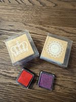 2 Stempel mit Motiven mit 2 Stempelkissen neu
