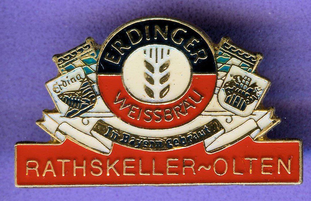 Placchette & Badge: RATHSKELLER OLTEN  ERDINGER – Usato da Winterthur venduto da Sammleroase