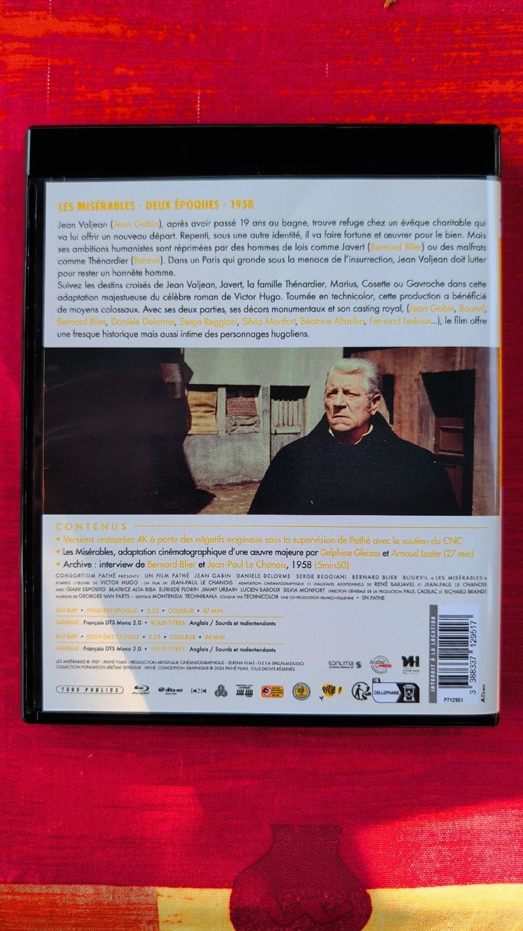 Tutti i DVDs: Blu-ray Les Misérables Jean Gabin Neuf  – Nuovo (secondo la descrizione) da Renens VD venduto da tartompion 1