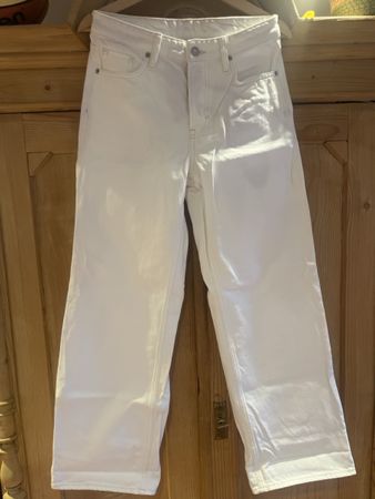 H&M &DENIM Baggy Wide Jeans weiss Grösse 34 neuwertig