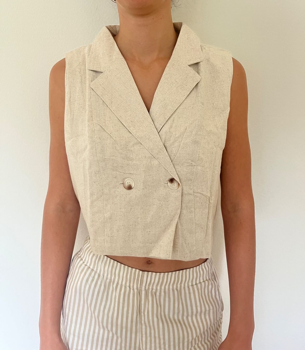 Gilet & Giacche senza maniche: Leinen Damen Weste/Vest beige – Nuovo (secondo la descrizione) da Zürich venduto da giu_j77x