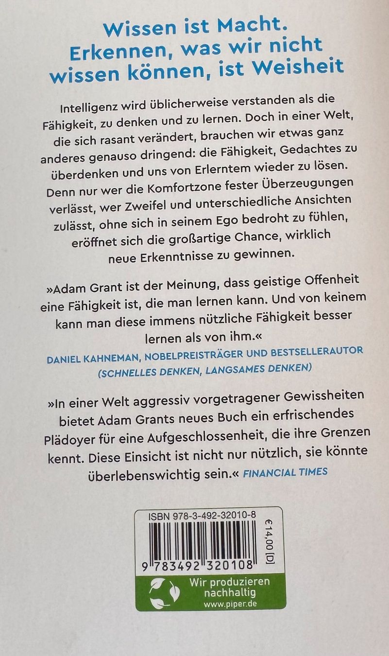 Bücher: Buch Think Again Adam Grant Neu – Neu (gemäss Beschreibung) aus Chur von tan_qx6b 1