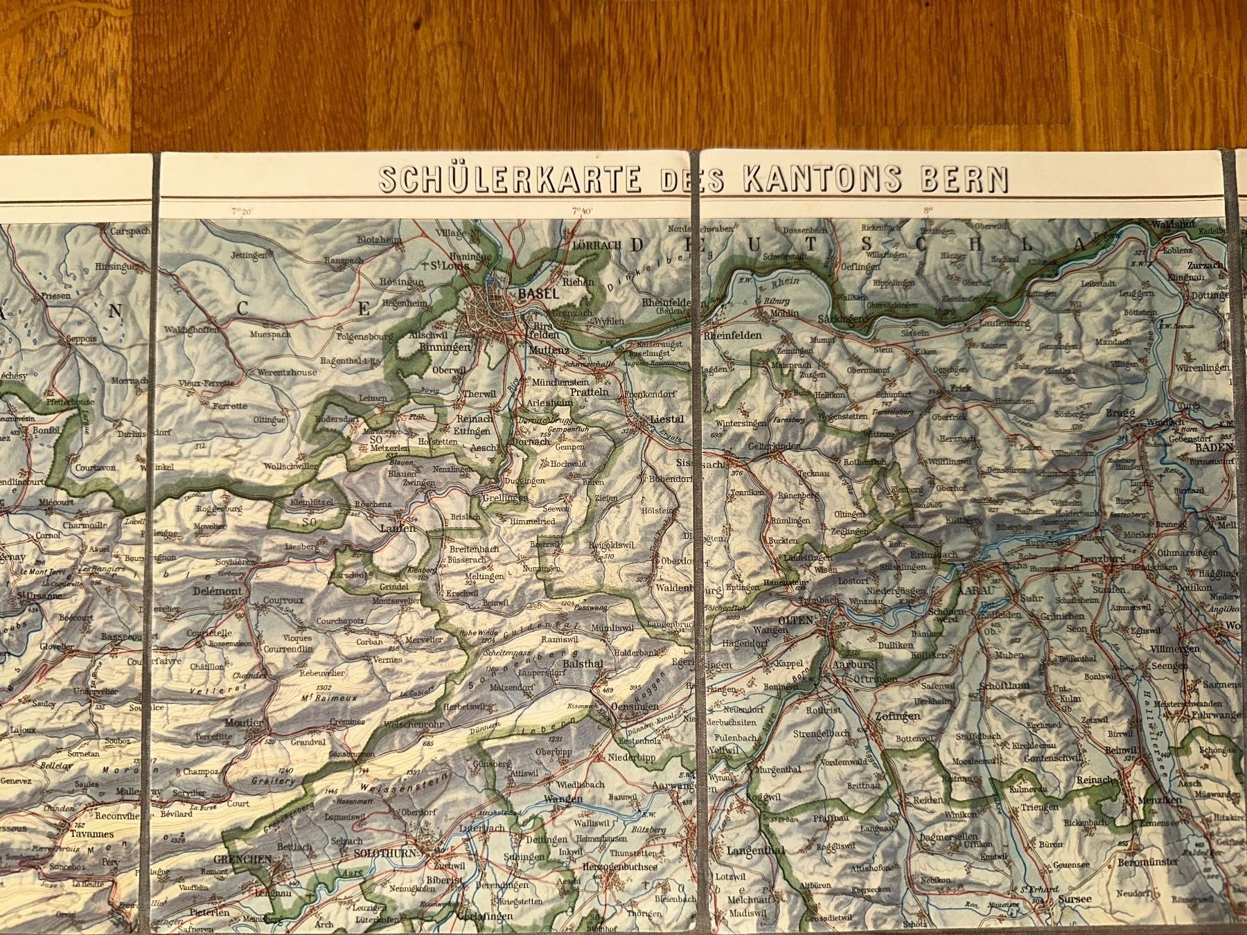 Landkarten & Atlanten: Schülerkarte des Kantons Bern 1949 – Gebraucht aus Zürich von allp 4