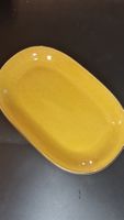 🇨🇭 Rössler Porzellan Plat Ovale 32 Jaune Moutarde 60's