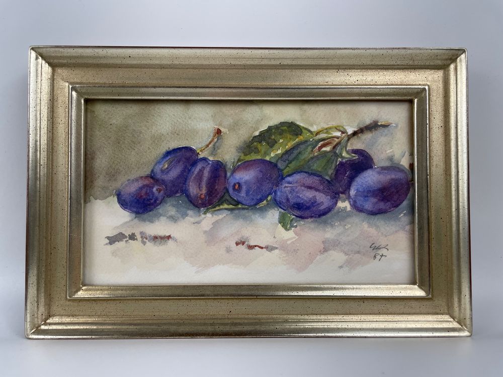Bild - Aquarell: Zwetschgen / Pflaumen | Kaufen auf Ricardo