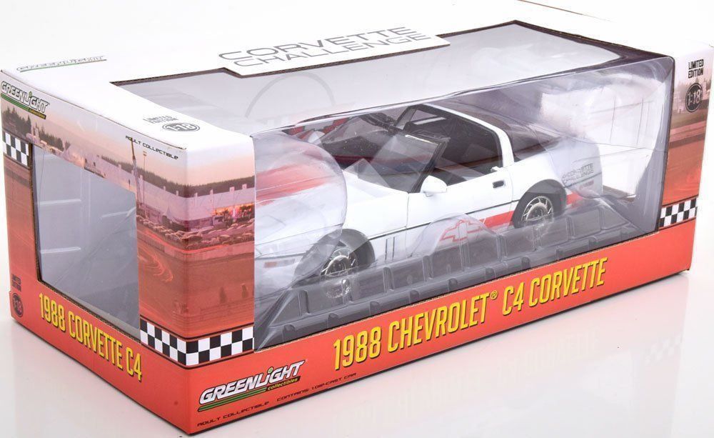 Chevrolet Modellautos: Chevrolet Corvette C4 "1988 Corvette Challenge weiss / rot / – Neu und originalverpackt aus Gerlafingen von espero88 4