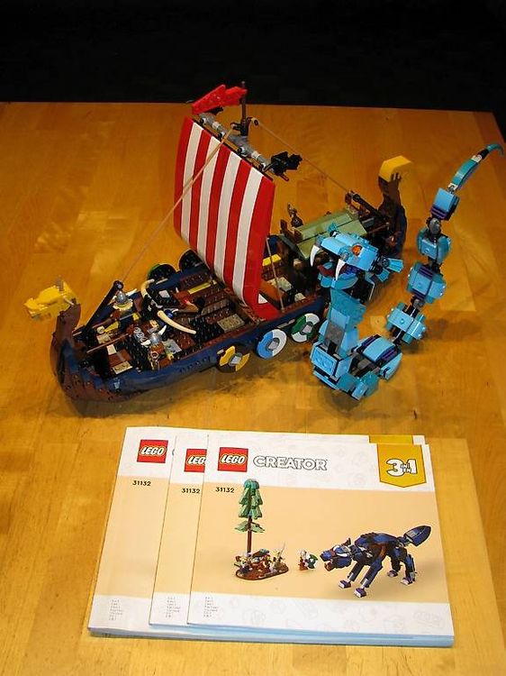 Lego Creator 31132 Viking Ship and the Midgard Serpent (Gebraucht) in ...