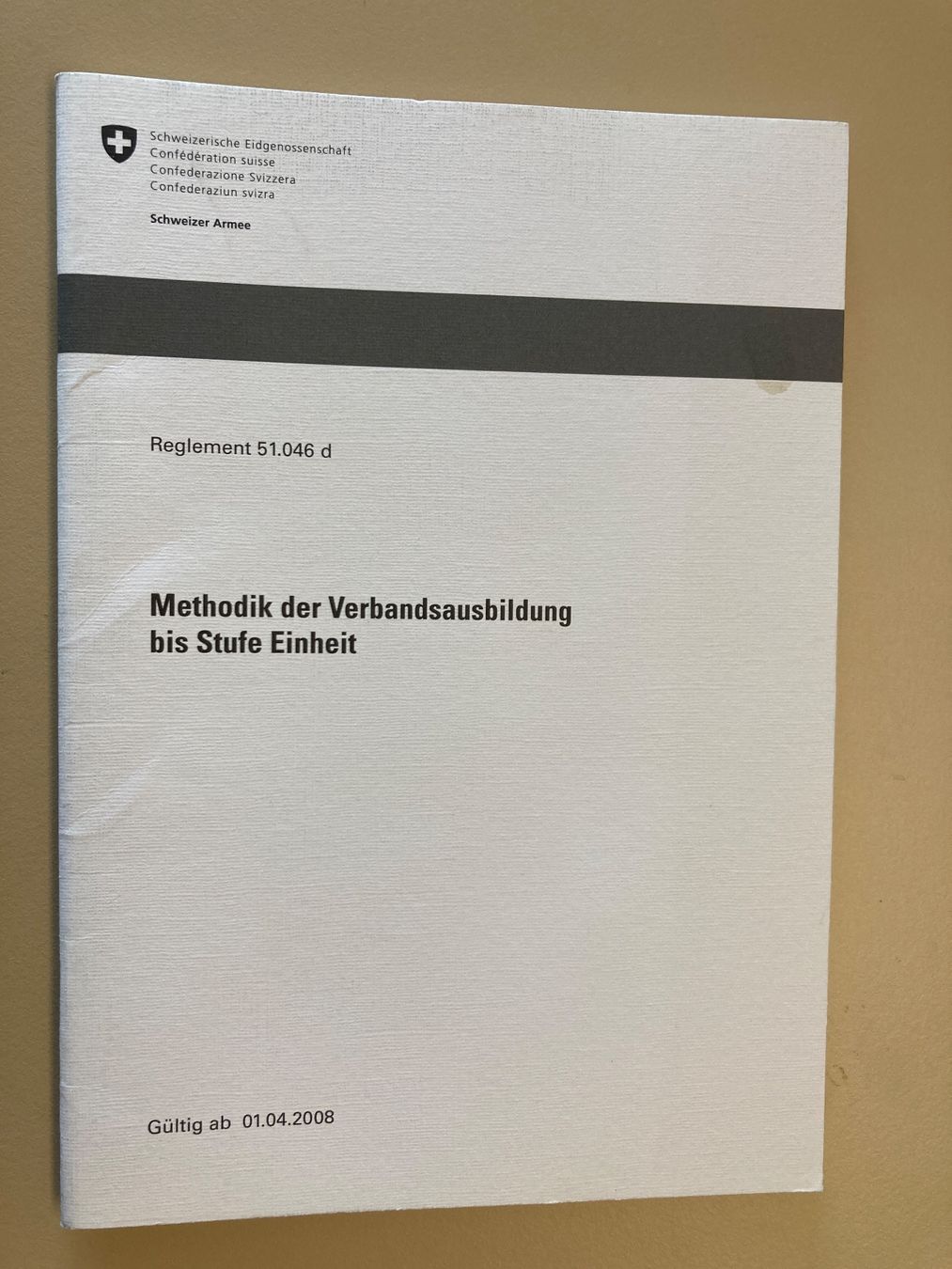 Libri: Methodik der Verbandsausbildung bis Stufe Einheit - CH Armee – Usato da Brütten venduto da Hst1