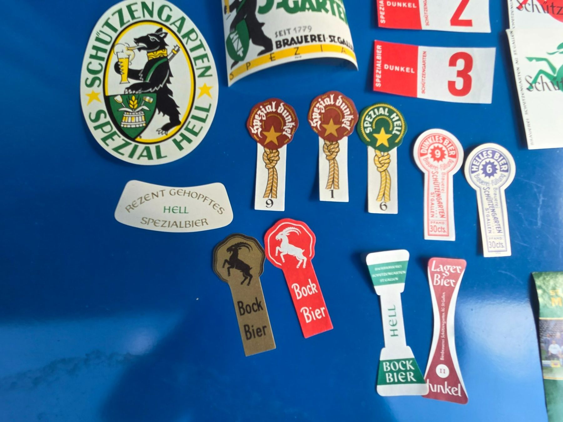 Gläser, Krüge & Flaschen: Bier Brauerei Schützengarten, Etiketten – Gebraucht aus Wittenbach von Bierbis 4