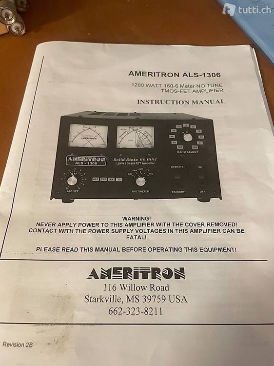 Amplificatore Lineare Ameritron ALS1306 Kaufen auf Ricardo