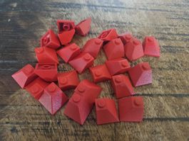 lego 3045 lot de 25 pièces Red Slope 45 2 x 2 Double Convex
