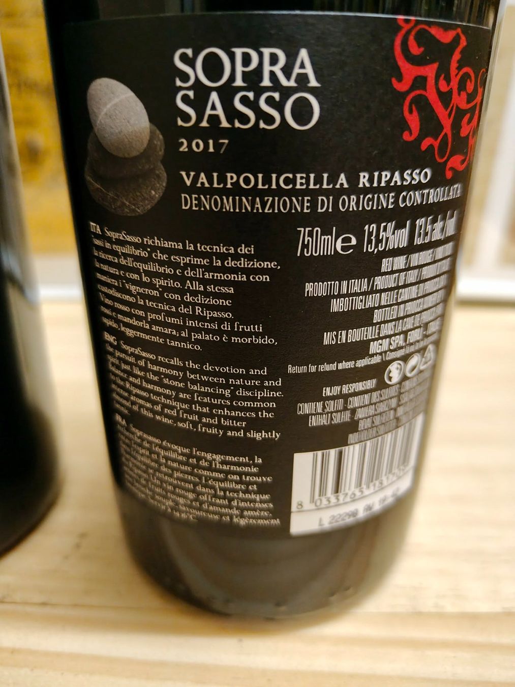 Vino: 2X 2017 RIPASSO SOPRASASSO – Nuovo e nell'imballaggio originale da Münchenstein venduto da weinundspirituosen 3