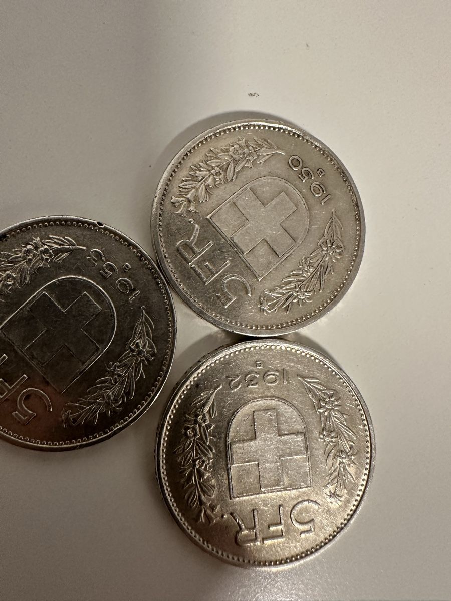 Tutti le monete: 3X Silber Münzen 5 Franken  – Usato da Horw venduto da Try_q79n