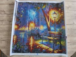 Diamond Painting Komplettset,60x60cm,Parkbank,NEU!