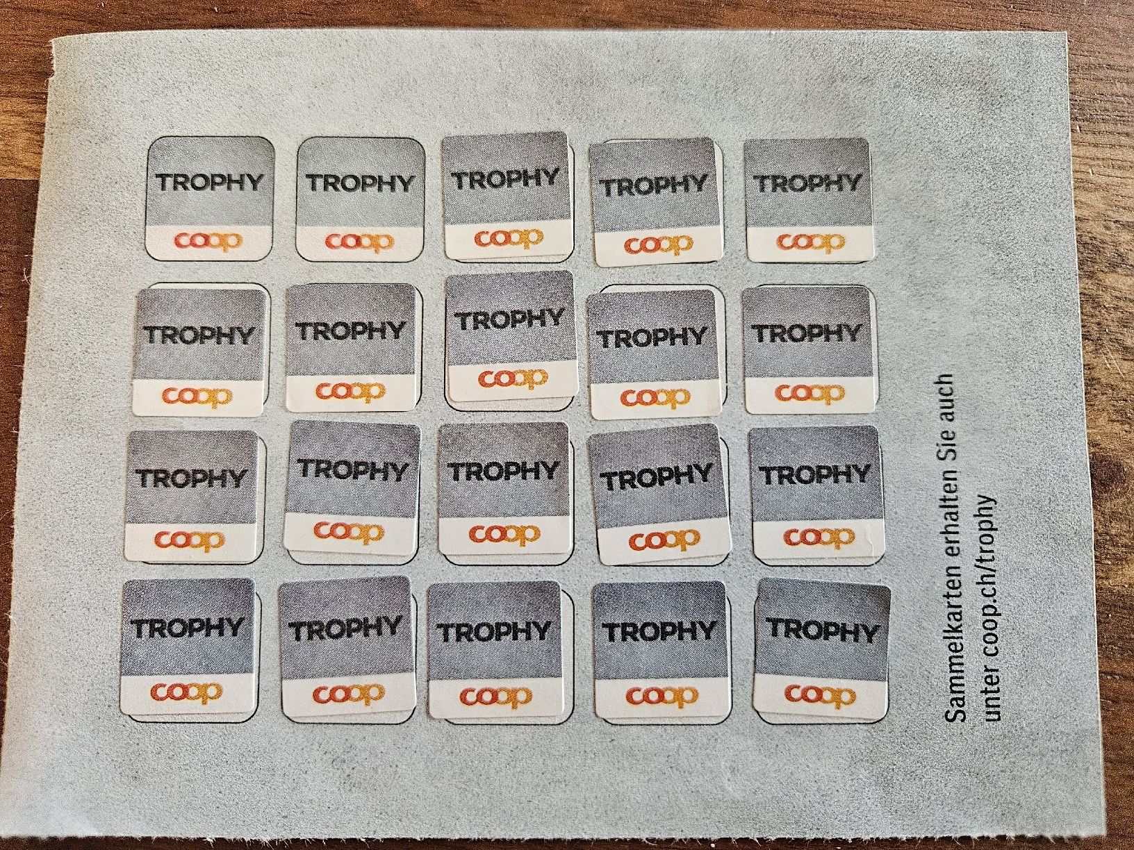 Coop Raccolte di bollini & punti: 1 Coop Trophy Karte – Nuovo e nell'imballaggio originale da Wattwil venduto da Belinda98