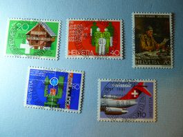1981 Sonderpostmarken 649 bis 653 ET Vollstempel