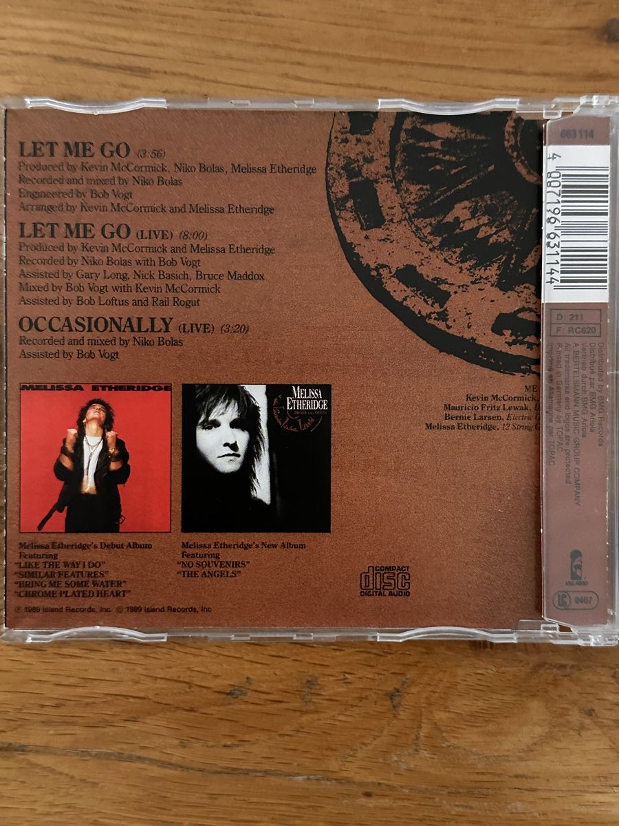 CD: 4x Melissa Etheridge Singl. u 1x open - ended interview Prom – Usato da Däniken SO venduto da cash63 3