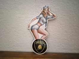 Emailschild Lamborghini Auto Werkstatt Wappen Emaille Schild