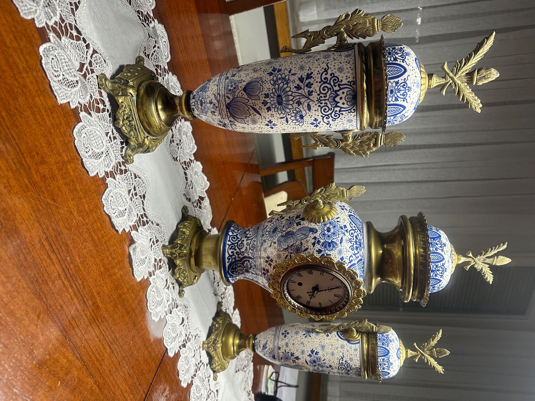 Orologi da terra & Orologi da parete: An 19th century German clock garniture – Usato da Trasadingen venduto da Kaffee.mann 2