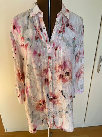 GERRY WEBER Leinenbluse mit 3/4 Armlänge, Gr. 42