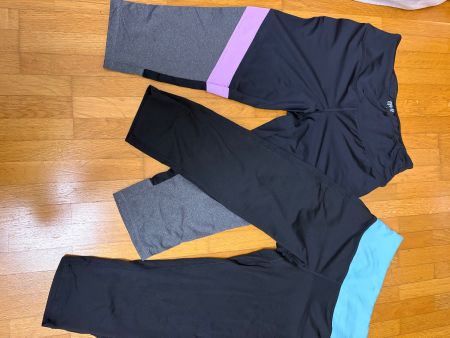 Crivit Capri Sporthosen Set schwarz grau (3/4)