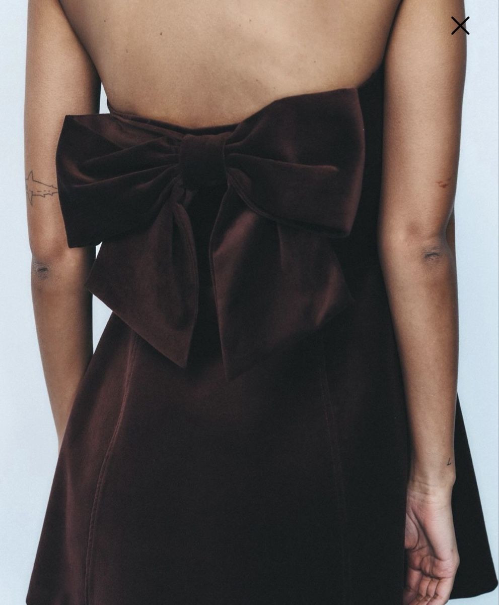 Zara Vestiti: Samtkleid mit Schleife - Zara – Nuovo e nell'imballaggio originale da Zürich venduto da m7dj-sl 1