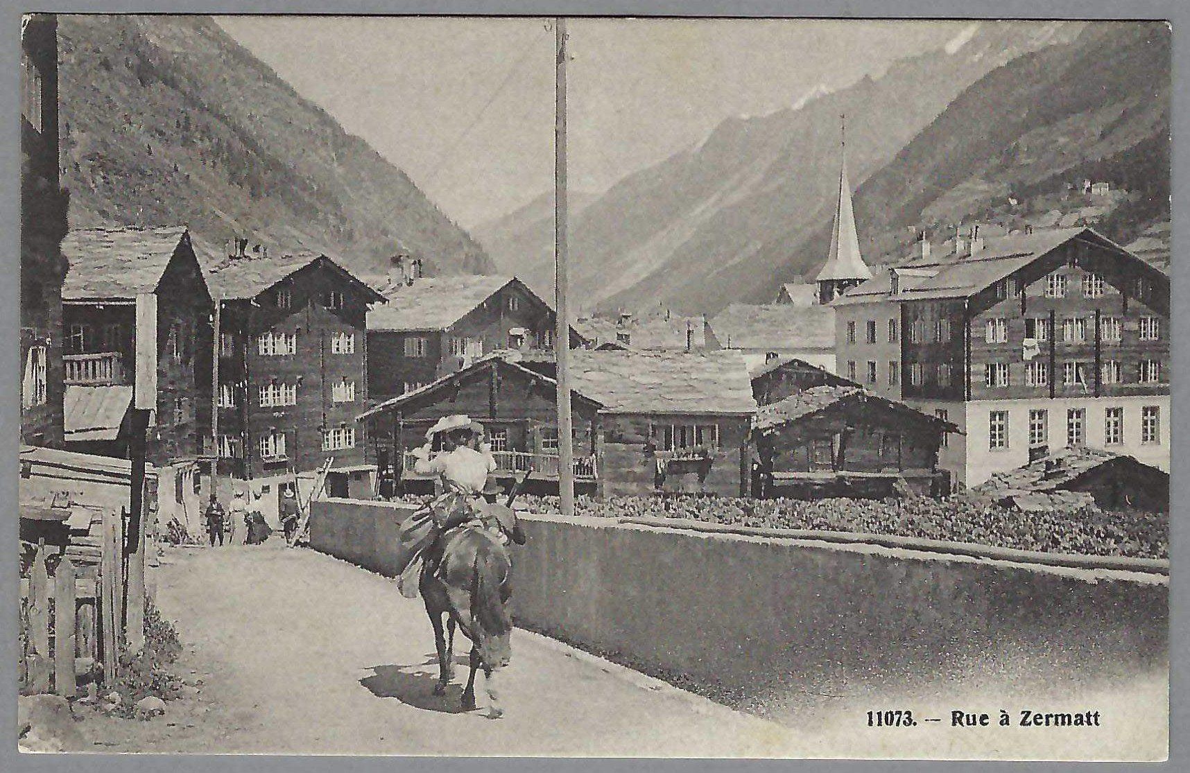 Cartoline postali: ZERMATT, *, RUE, ANIMÉE – Usato da Pura venduto da ulisse1957