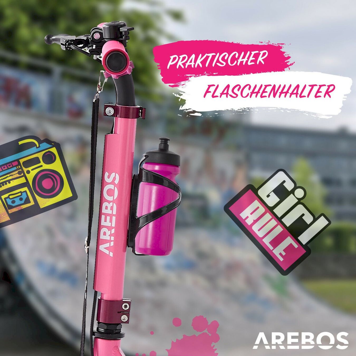 Veicoli per bambini: AREBOS Tretroller Pink – Nuovo e nell'imballaggio originale da Bottighofen venduto da zaap 4