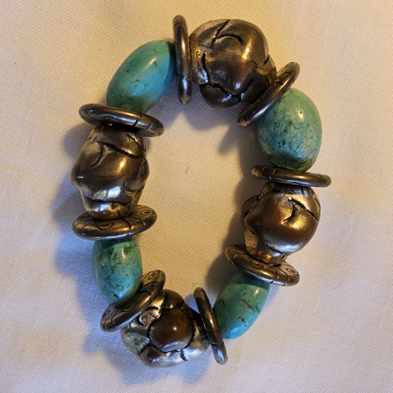 Bracciali & Braccialetti: Vintage Türkis Silber Armband – Usato da Zürich venduto da Aleick 4