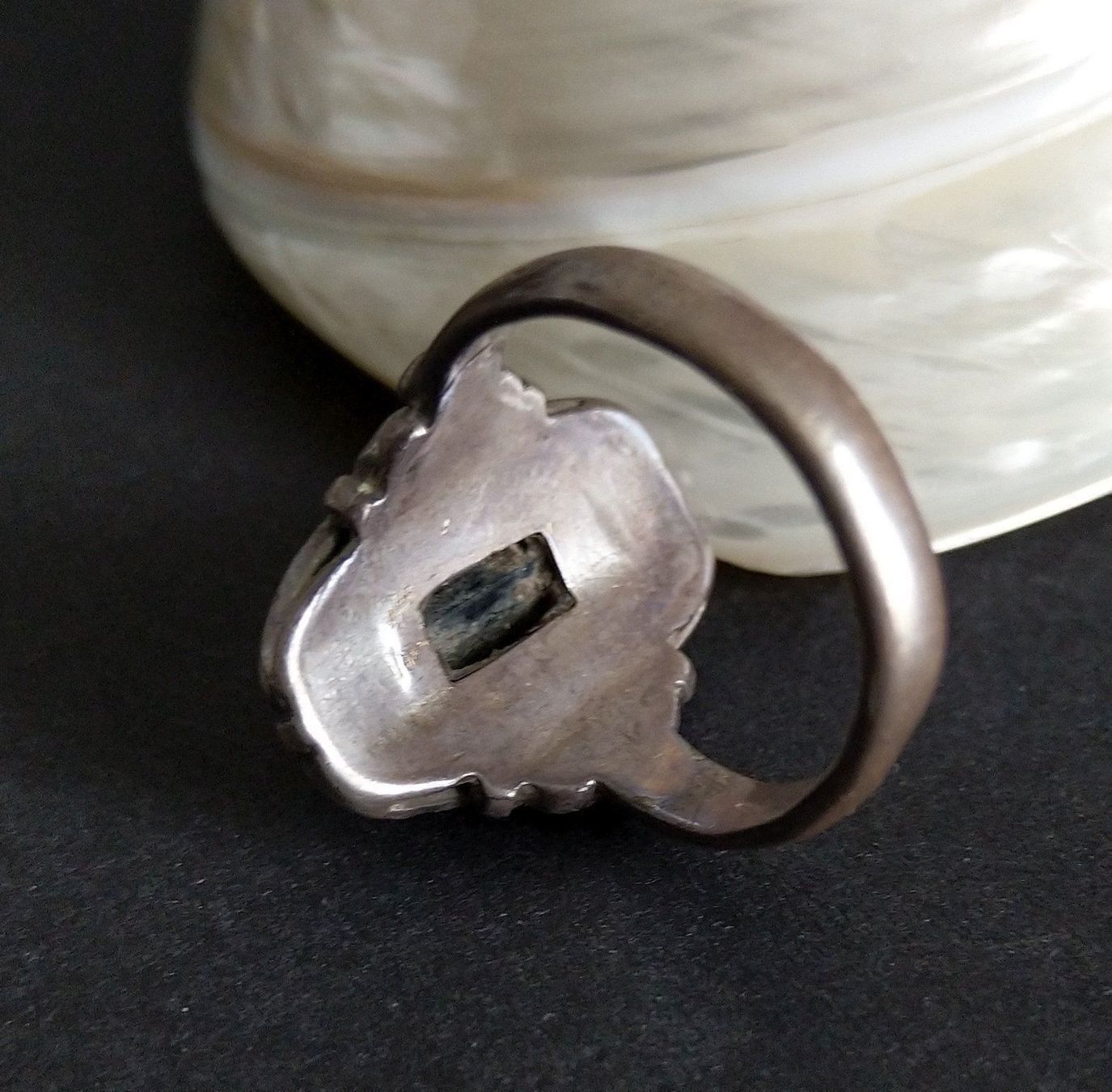 Anelli: ALTER RING MIT ONYX IN 925 SILBER – Usato da Romanshorn venduto da BoutiqueA 4