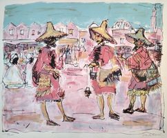 Karl Hosch Lithographie nummeriert und signiert
