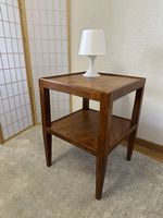 Vintage Beistelltisch aus Holz mit Zwischenablage