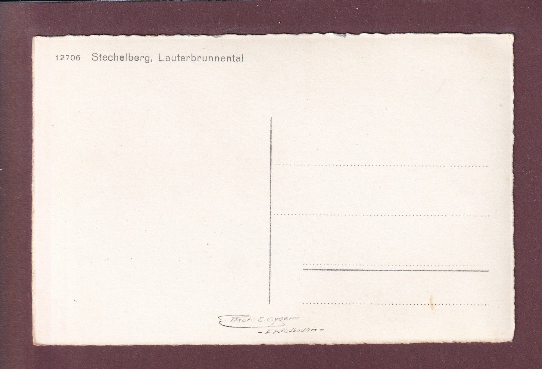Cartoline postali: Lauterbrunnental - STECHELBERG – Usato da Pully venduto da nicecards 1