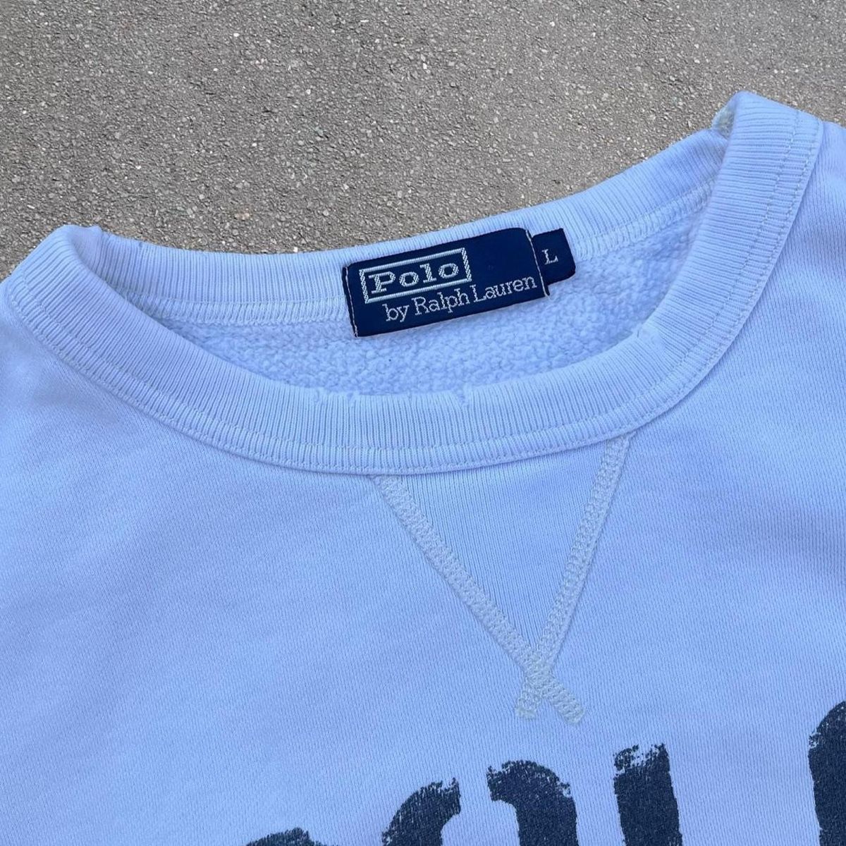 Polo Ralph Lauren Maglioni & Felpe: Polo Ralph Lauren Sweater Pullover Spellout Weiss – Usato da Riehen venduto da art_c76v 1