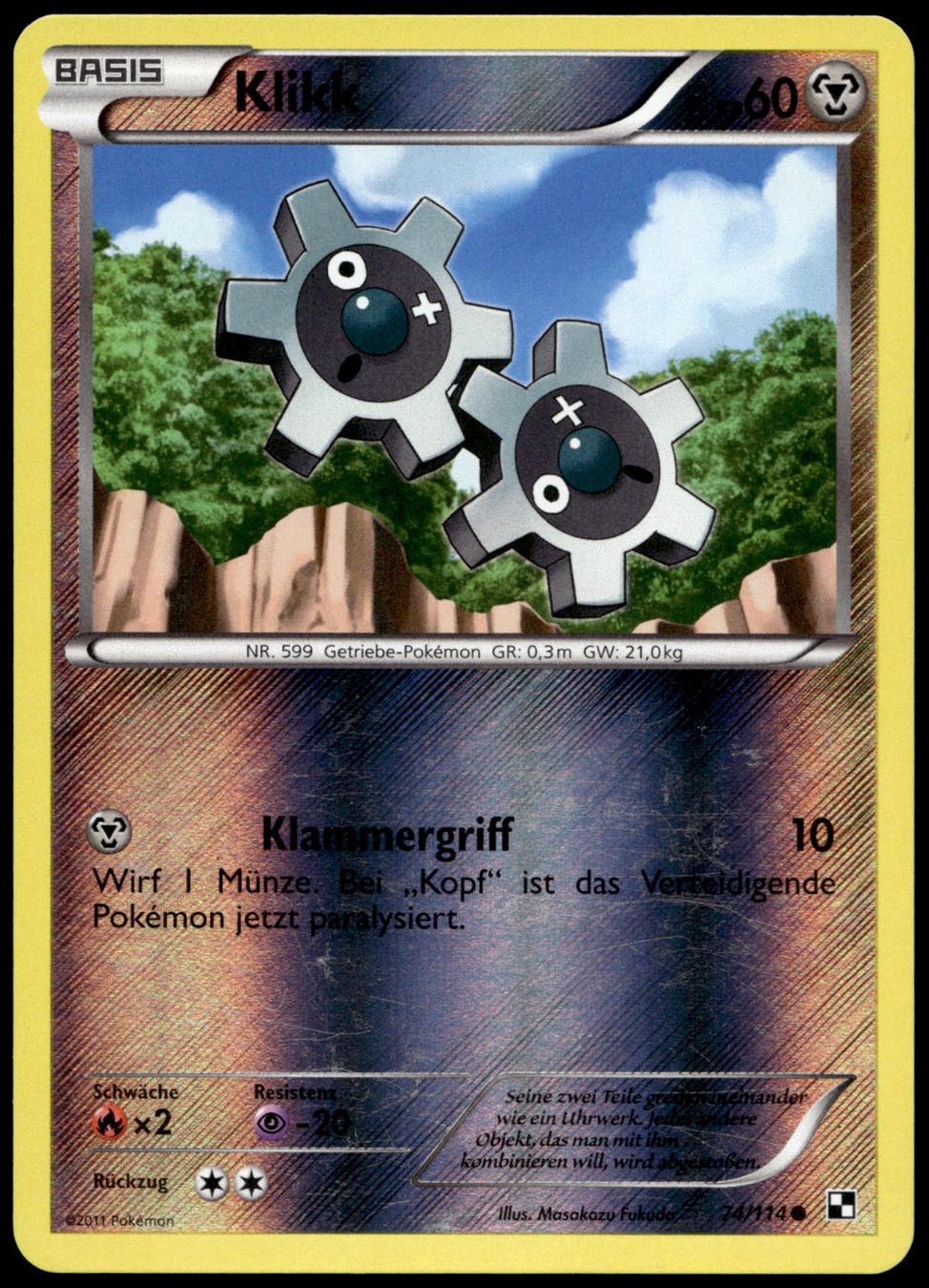 Pokémon Carte collezionabili: Klikk 74/114 Reverse Holo Pokémon Black & White – Usato da Uster venduto da Madame_Cards